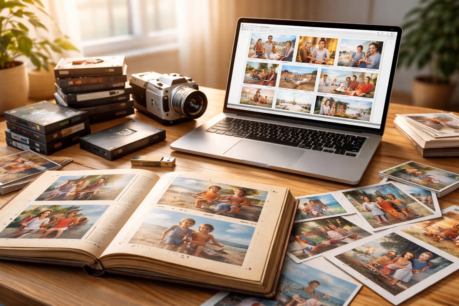 Familjefoton och band